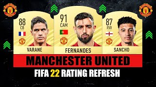 FIFA 22  MAN UTD PLAYER RATINGS 😱🔥 ft Bruno Sancho Varane [upl. by Enael718]