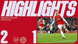 HAVERTZ WITH THE WINNER  Arsenal vs Brentford 21  Premier League Highlights [upl. by Roice]