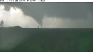 Iowa Minden Iowa Tornado Captured By Iowa DOT Traffic Cam FOIA [upl. by Lunsford]