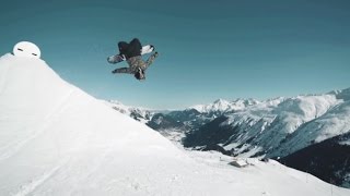 Snowboarder Mike Knobel at the ACE Snowpark  SkiArena AndermattSedrun [upl. by Shaver]