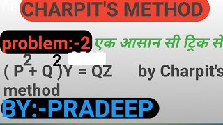 Charpits method partial differential with equation in hindi by pradeep sir [upl. by Onyx]