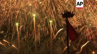 International teams compete in 9th Pyromusical fireworks competition [upl. by Aihtennek]