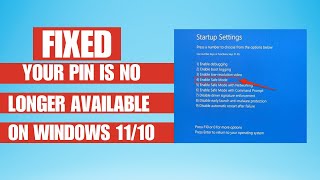 Cómo Solucionar error El PIN no está disponible en Windows 2023 [upl. by Grindlay]