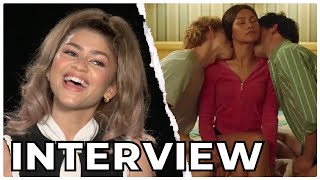 Zendaya Is Tired Of Being Asked About Kissing CHALLENGERS CoStars Mike Faist and Josh OConnor [upl. by Llerrat]