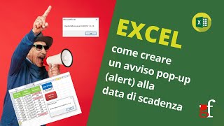 Excel avviso scadenze con popup alert [upl. by Waldo]