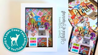 Lawn Fawn Fans Spring YouTube Hop  Pop Up Desk Shadow Box [upl. by Hamlin]