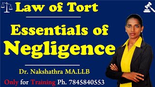 கவனமின்மைஅலட்சியம்Negligence Essentials of Negligence Law of Tort  Tamil I DrACNakshathra [upl. by Katine714]