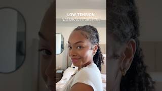 SAVE YOUR EDGES  Low Tension Natural Hairstyle [upl. by Bronwyn]