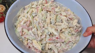 Salad quotMale capricequotSalad for men Simple fast and delicious [upl. by Valaree42]