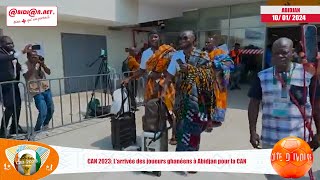 CAN 2023 larrivée des Black Stars du Ghana à Abidjan [upl. by Lonna]