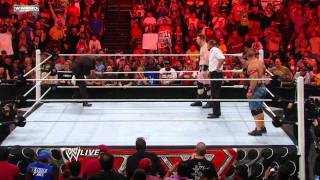 Raw  John Cena vs Sheamus with special referee Triple H [upl. by Ahtimat422]