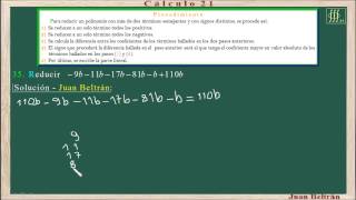 Reducción de más de dos términos semejantes de signos distintos Baldor 935 [upl. by Jarrow174]