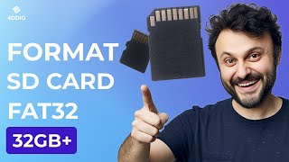 4 Ways How to Format SD Card To FAT32 in Windows 1011  3264128GB SupportedEasy Tutorial2024 [upl. by Lienad]