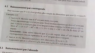 Algèbre 1 s1 MIP Raisonnement par contraposée [upl. by Neu885]