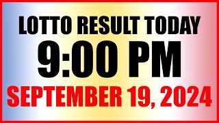 Lotto Result Today 9pm Draw September 19 2024 Swertres Ez2 Pcso [upl. by Rodmur]