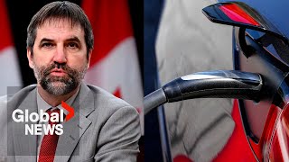 New cars sold in Canada must be zeroemission by 2035 Trudeau government announces  FULL [upl. by Trebmal]