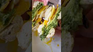 The best breakfast bagel sandwich 🥯 recipe yum food easyrecipe breakfast [upl. by Rogerg]