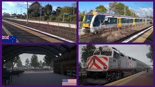 Railfanning at Sunnyvale and Sunnyvale ft Auckland EMUs and Caltrain  HD [upl. by Chaunce839]