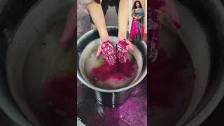 WhatsApp msg 6299249955  katan saree ₹700 katansaree pinksaree colormixing amezing art [upl. by Atteuqehs]