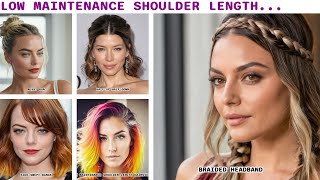 Low Maintenance Shoulder Length Hairstyles [upl. by Antsirhc501]