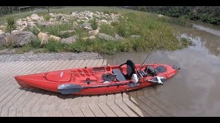 Test Run of my new Watersnake 24lb electric Kayak Motor on the Hobbie Revo [upl. by Gypsie]