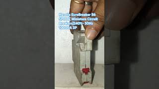 Havells EuroBreaker B6 SP006 Miniature Circuit Breakers240V 50Hz 10000A 3P [upl. by Dinny]