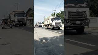 Spotted Triplets Howo Dumptrucks Convoy DRT Highway highlights ytshorts PapaJohnyA [upl. by Enohpets]