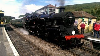 BRs Standards  Swanage Railway BR Standard Class 4MT 80146 Footplate Ride 090917 [upl. by Corissa470]