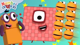 Numberblocks  Number Fun  Numberblobs Counting to one hundred in twos [upl. by Garaway]