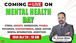 Live Discussion on World Mental Health Day 10 Oct  Anxiety Depression Schizophrenia Bipolar [upl. by Kamp]