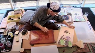 Ukiyoe woodblock printmaking with Keizaburo Matsuzaki [upl. by Ayekam]