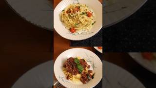 Pasta Showdown Bolognese vs Aglio E Olio in 15 Minutes  ThePragatiMehra shorts [upl. by Noirred]