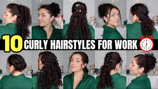 10 Easy Curly Hairstyles For Work [upl. by Lenhart]