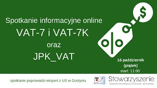 JPKVAT z deklaracją VAT7 VAT7K [upl. by Sivrahc319]