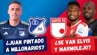 ¿Juan Pintado a Millonarios ¿Se Van Elvis y Marmolejo de Santa Fe  FutbolDC [upl. by Theis943]