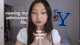 how i actually got into yale viewing my yale admissions file [upl. by Anrat]