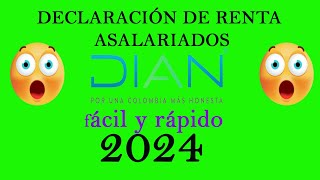 DECLARACIÓN DE RENTA 2024 SALARIOS [upl. by Ardel]