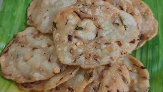 Thattai recipe in TamilOnion ThattaiAndhra style Thattaiottavadai recipeதட்டைEvening snacks [upl. by Betteanne]