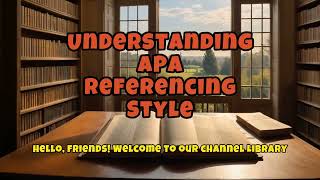 Understanding APA Referencing Style  APA [upl. by Yardna]