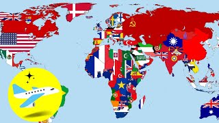 Todos los PAÍSES DEL MUNDO👉Vuela y aprende los nombres de los paísesMapa mundial✈️ [upl. by Niatsirt395]