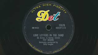 1957 PAT BOONE Love Letters In The Sand BILLY VAUGHN orchestra  78 RPM Record  HAPPY 89th BIRTHDAY [upl. by Evelinn]