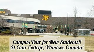 Campus Tour for New Students  St Clair College Windsor  Lifestyle in Canada  Vlog 203 [upl. by Yekram]