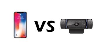 Logitech C920 vs iPhone XR iPhone as WEBCAM [upl. by Eolande]