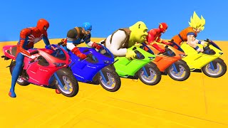 GTA 5 Epic Ragdolls RED SPIDERMAN VS RED MINION VS GREEN MINION Euphoria Physics amp Funny Fails [upl. by Enialb]