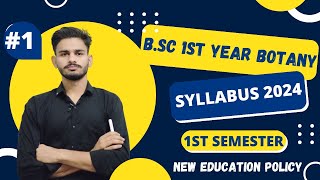 BSc 1st Year Botany Syllabus 202324  bsc 1st year botany  botany syllabus bsc 1st year class1 [upl. by Amory]