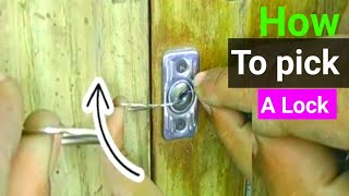 How to open pick a lock with safety pin [upl. by Kielty]