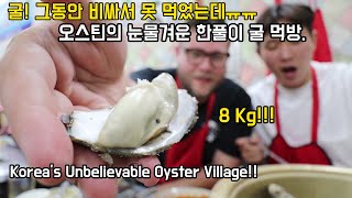 굴 요리의 3대천왕 굴구이 굴찜 굴무침 외국인 반응 and 먹방 in 보령 천북굴단지 HUGE Korean Oyster Feast [upl. by Bria]