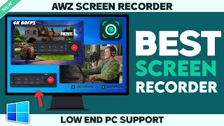 The Best Screen Recorder For PC in 2023  AWZ Screen Recorder  Record Gameplays With Webcam [upl. by Rigby]