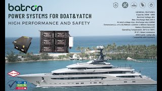 Batron Electric Boat Power Solutions LiFEPO4 Battery for marine remote monitoring solar systems [upl. by Nojel788]