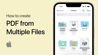 How to Create a PDF from Multiple Files on iPhone using Shortcuts [upl. by Demmahom576]